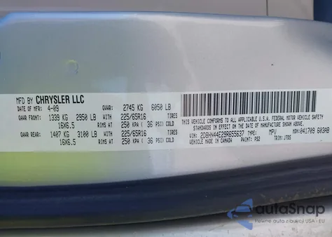 2009 Dodge Grand Caravan Se z USA, uszkodzony, nr VIN 2D8HN44E29R655637